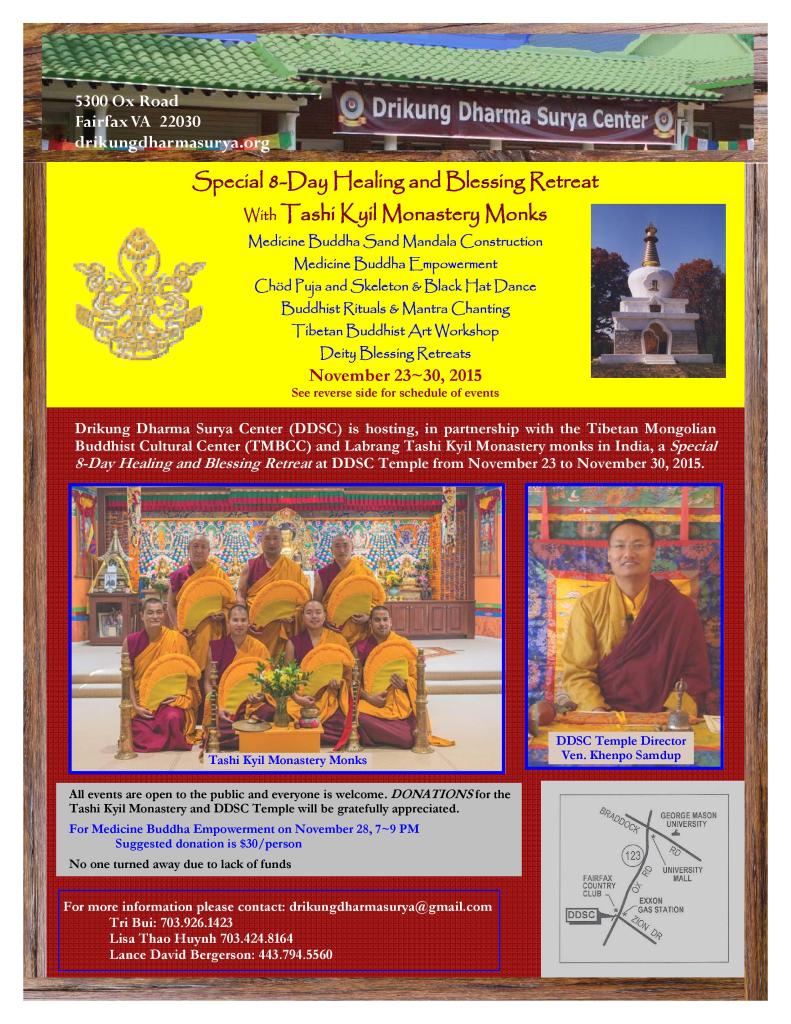2015 DDSC Special 8-Day Healing and Blessing Retreat with Tashi Kyil Monastery Monks-page-001