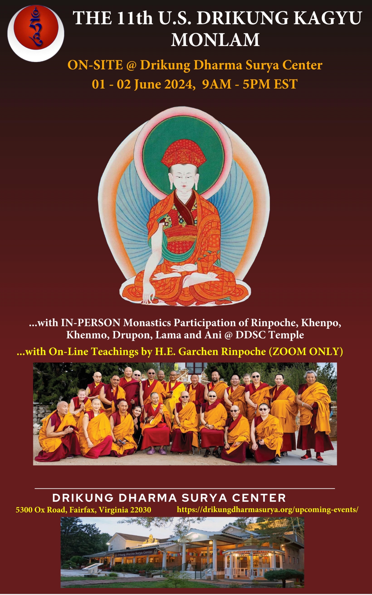 Upcoming Events - Drikung Dharma Surya Center